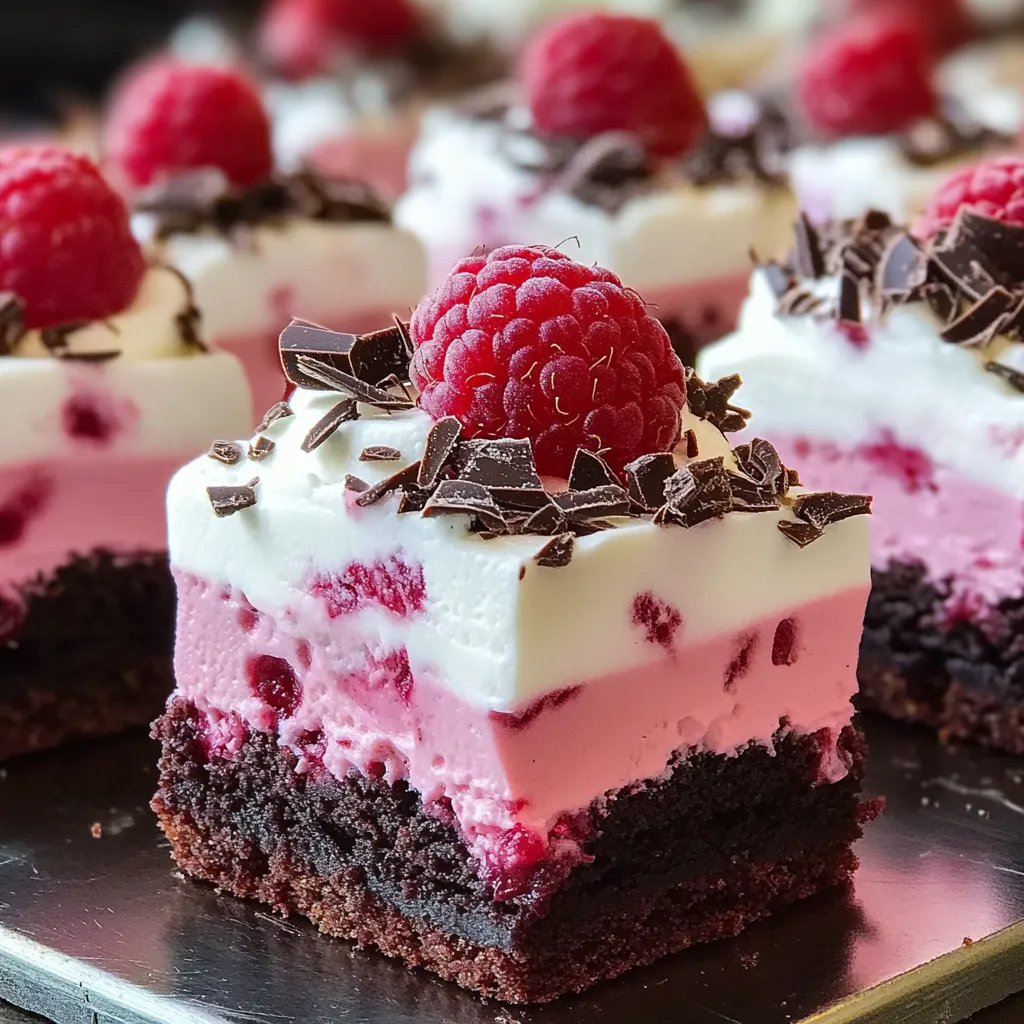 Une plaque de desserts avec des morceaux de gâteaux et des fruits rouges.